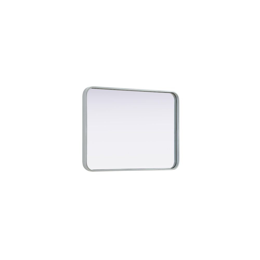 Contour Metal Rectangle Mirror 22x30 in Silver. Picture 8