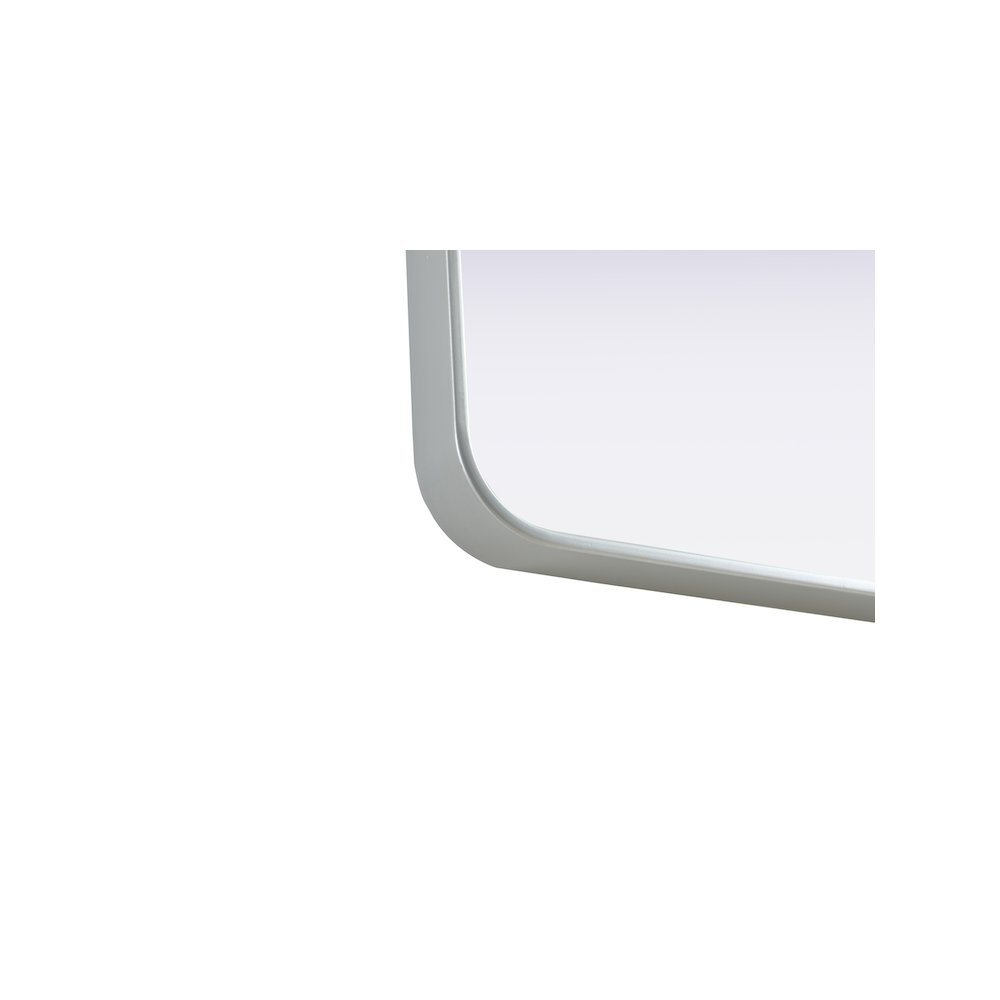 Contour Metal Rectangle Mirror 22x30 in Silver. Picture 10