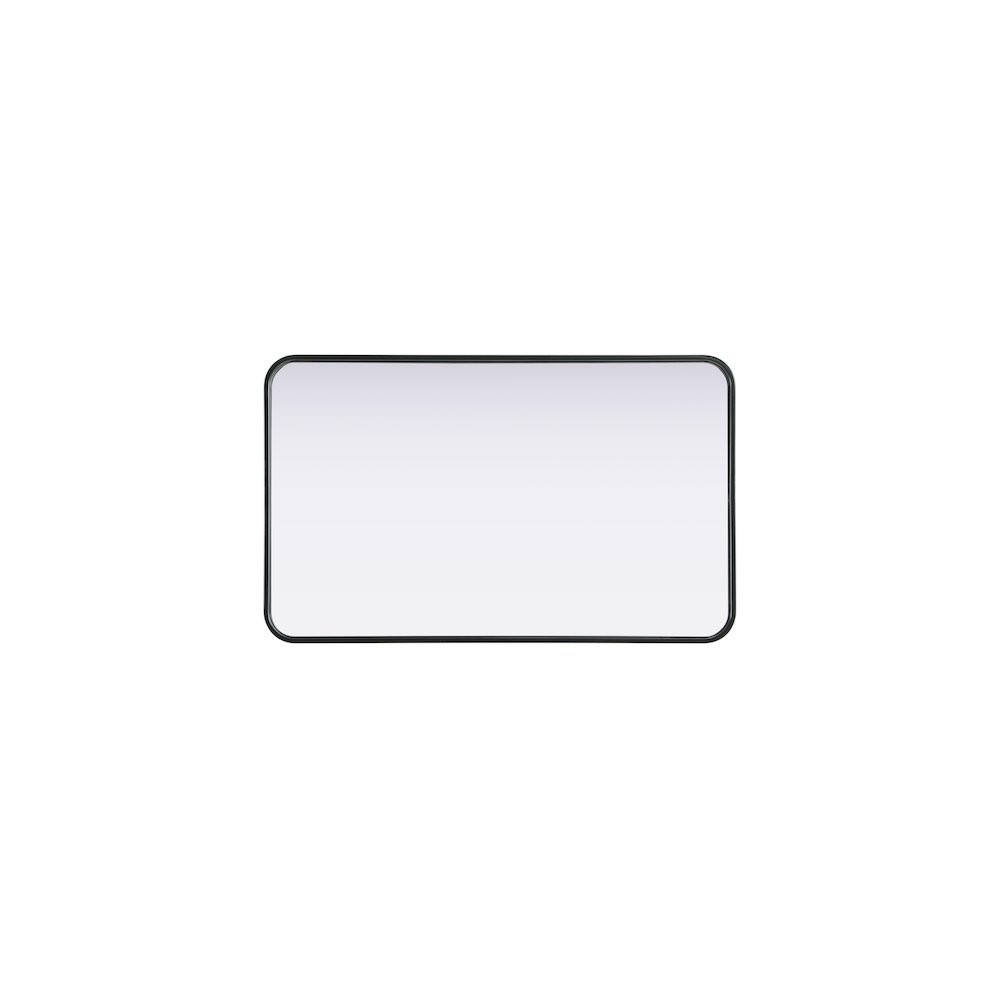 Contour Metal Rectangle Mirror 22x36 in Black. Picture 5