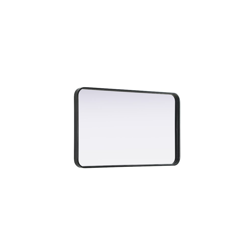 Contour Metal Rectangle Mirror 22x36 in Black. Picture 8