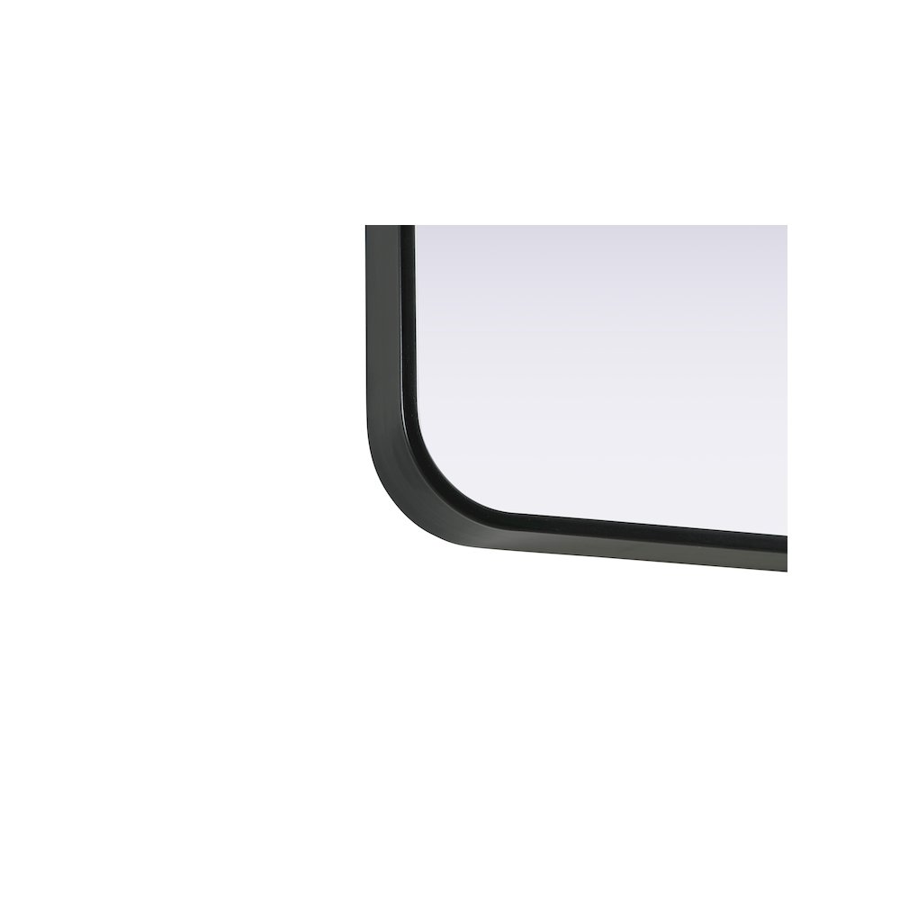 Contour Metal Rectangle Mirror 22x36 in Black. Picture 10