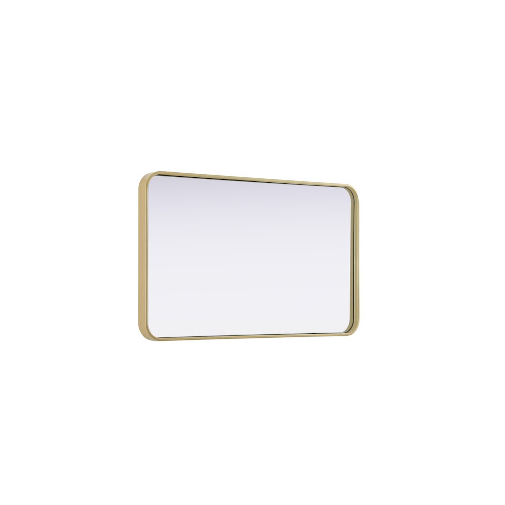 Contour Metal Rectangle Mirror 22x36 in Brass. Picture 8