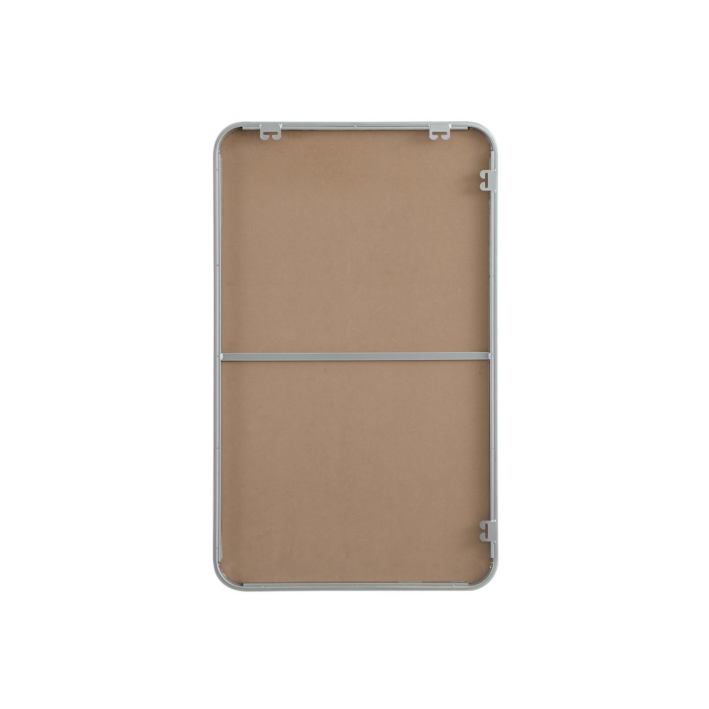 Contour Metal Rectangle Mirror 22x36 in Silver. Picture 11