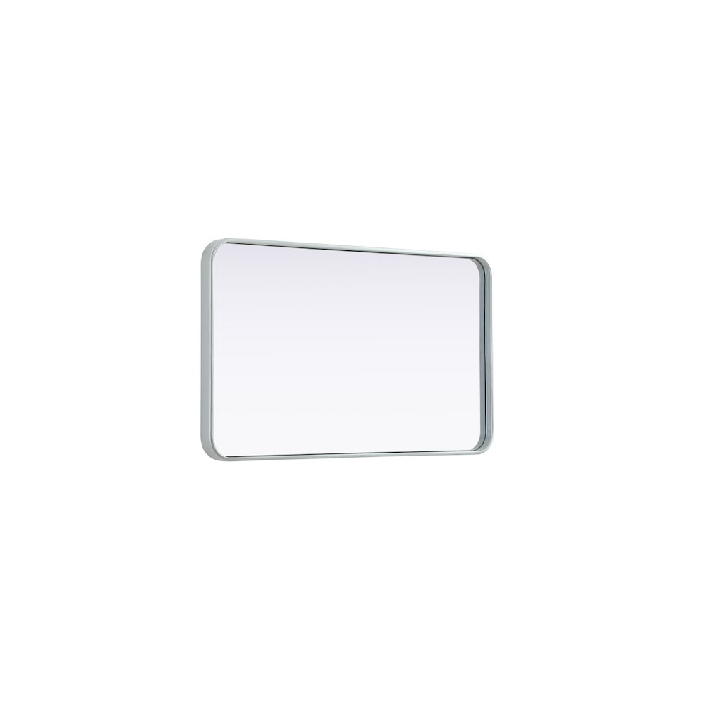 Contour Metal Rectangle Mirror 22x36 in Silver. Picture 8