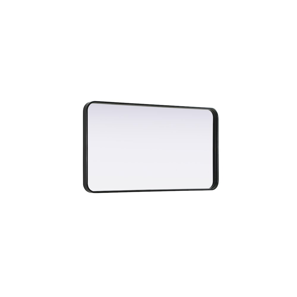 Contour Metal Rectangle Mirror 22x40 in Black. Picture 8