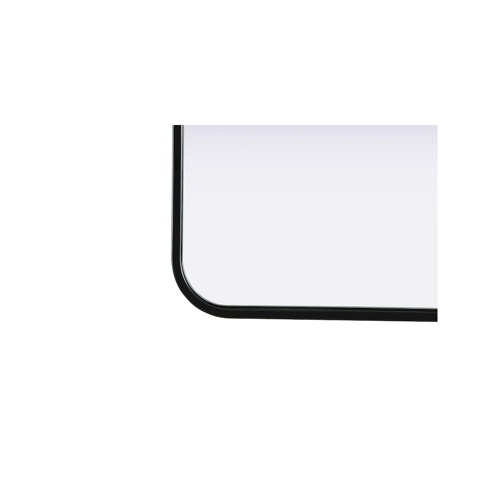 Contour Metal Rectangle Mirror 22x40 in Black. Picture 9