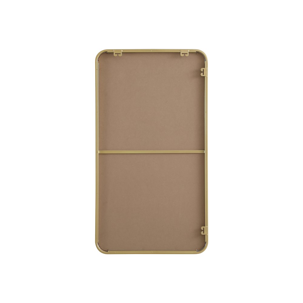 Contour Metal Rectangle Mirror 22x40 in Brass. Picture 11