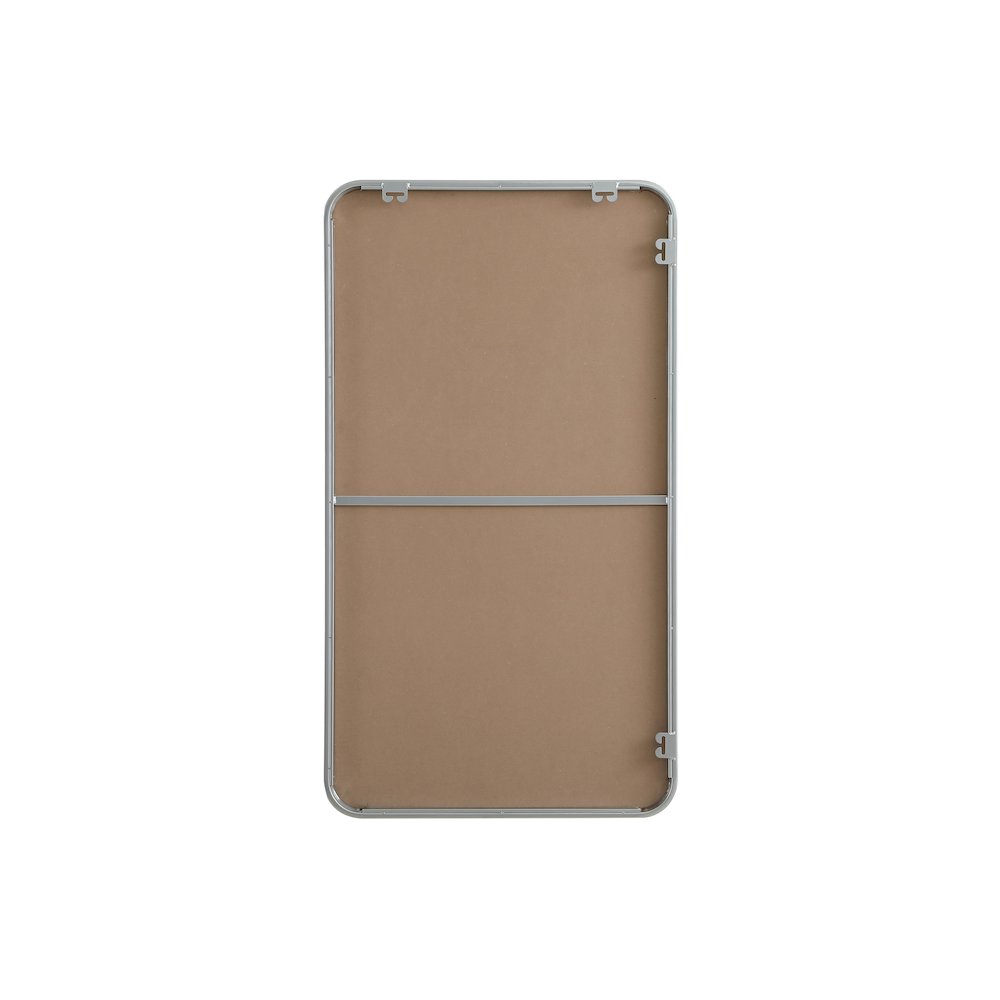 Contour Metal Rectangle Mirror 22x40 in Silver. Picture 11