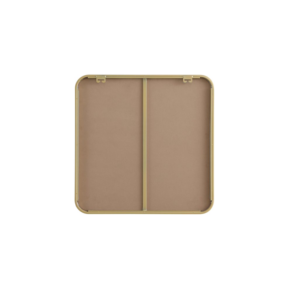 Contour Metal Square Mirror 24x24 in Brass. Picture 7