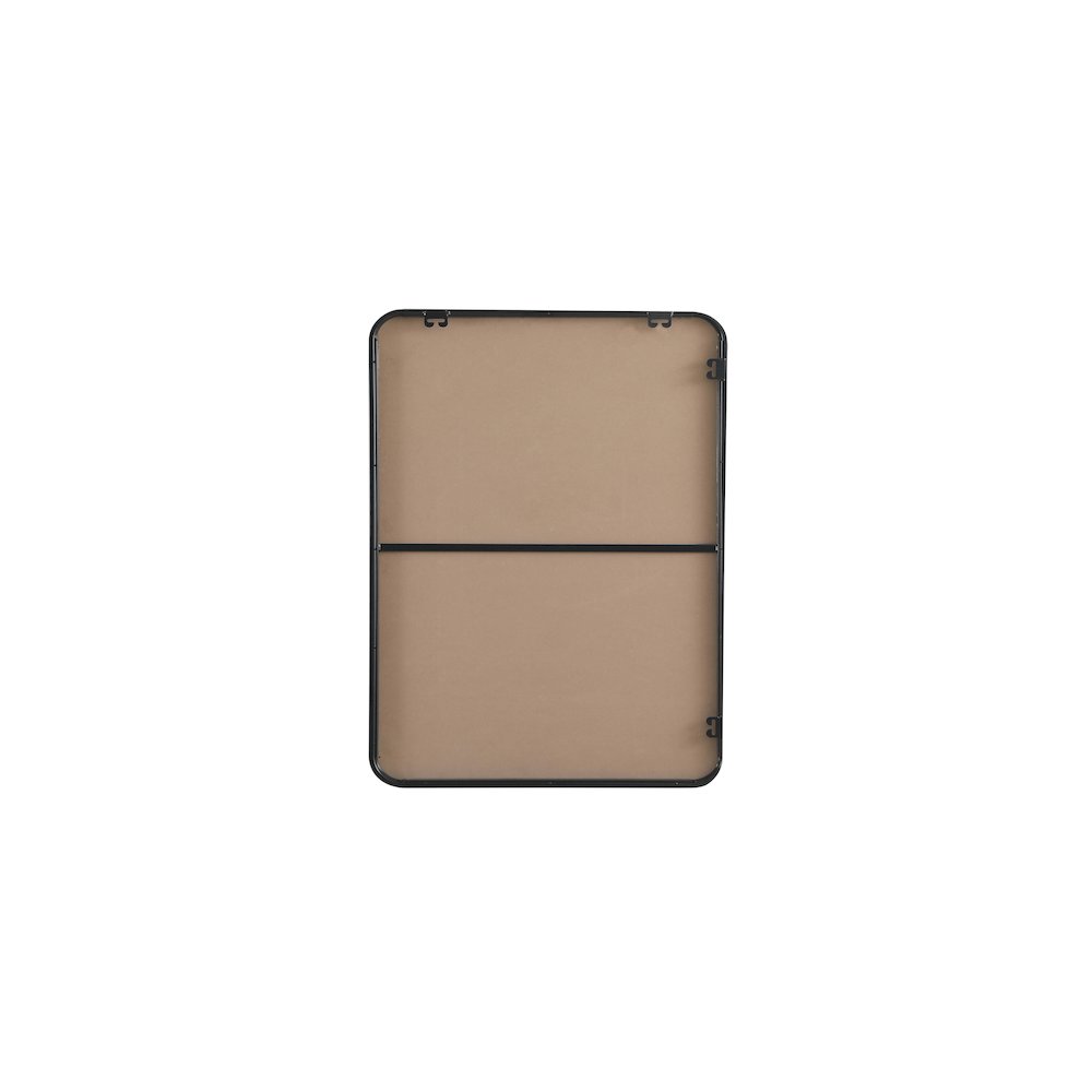 Contour Metal Rectangle Mirror 24x32 in Black. Picture 11