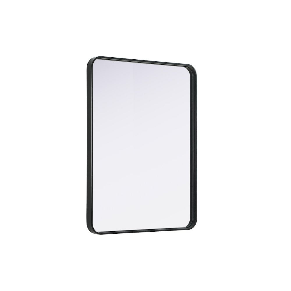 Contour Metal Rectangle Mirror 24x32 in Black. Picture 4