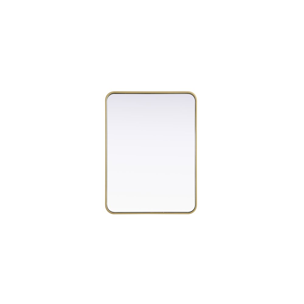 Contour Metal Rectangle Mirror 24x32 in Brass. Picture 1