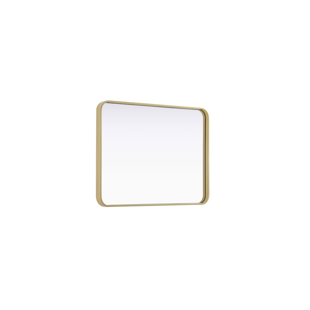 Contour Metal Rectangle Mirror 24x32 in Brass. Picture 8