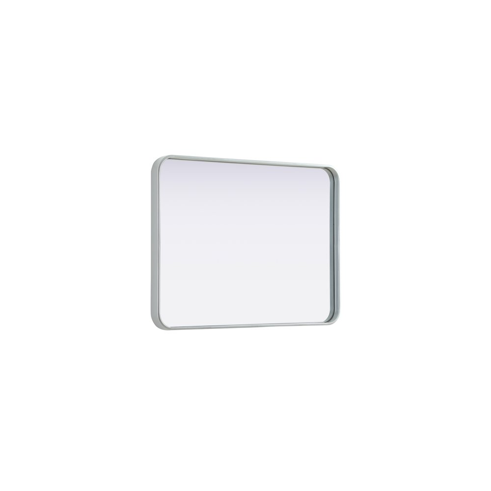 Contour Metal Rectangle Mirror 24x32 in Silver. Picture 8