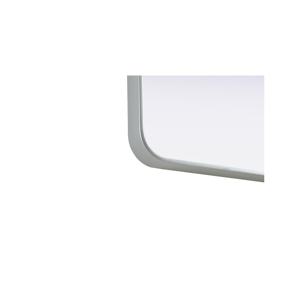 Contour Metal Rectangle Mirror 24x32 in Silver. Picture 10