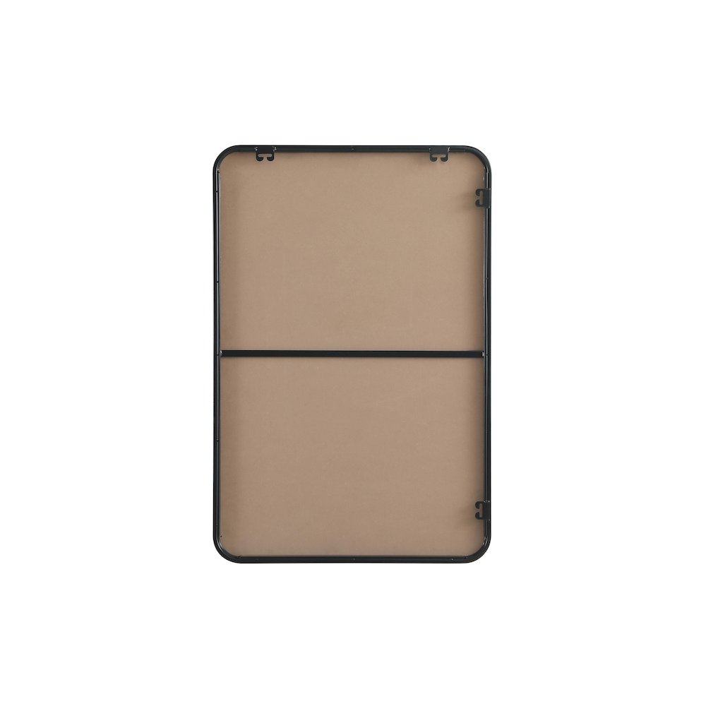 Contour Metal Rectangle Mirror 24x36 in Black. Picture 11