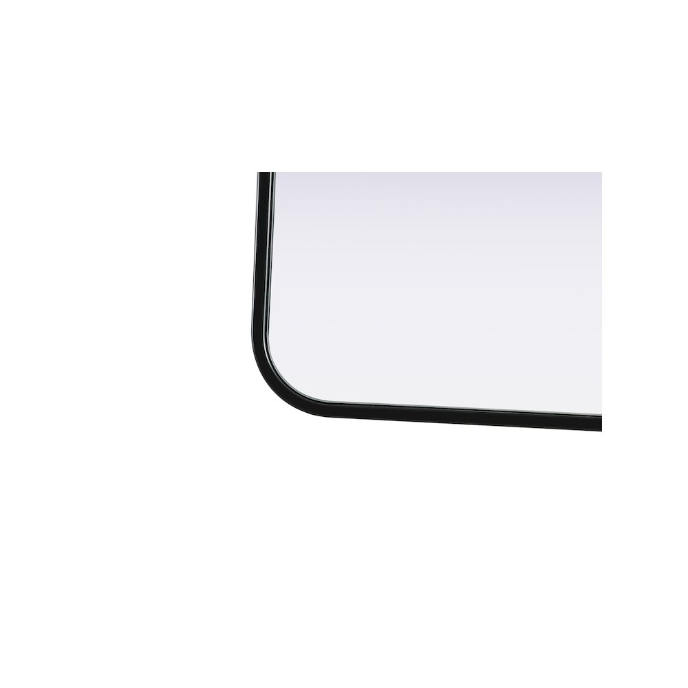 Contour Metal Rectangle Mirror 24x36 in Black. Picture 9