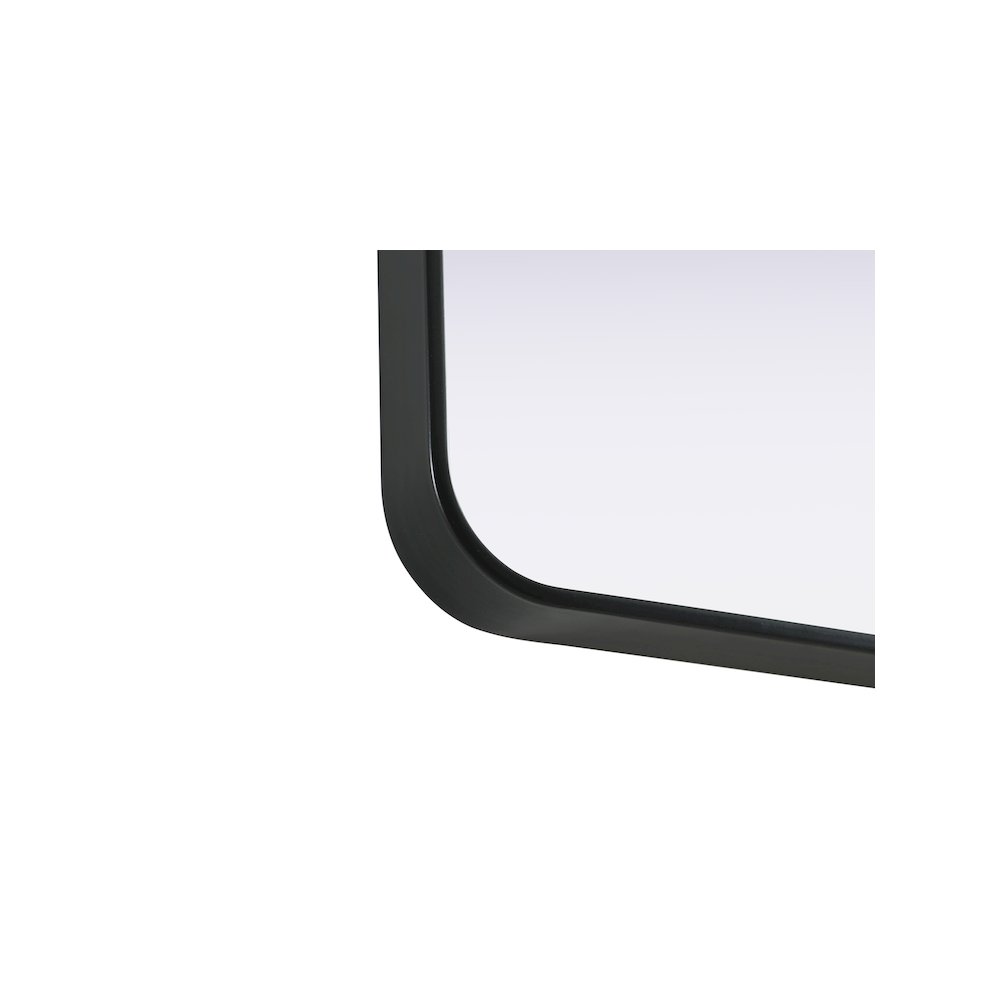 Contour Metal Rectangle Mirror 24x36 in Black. Picture 10