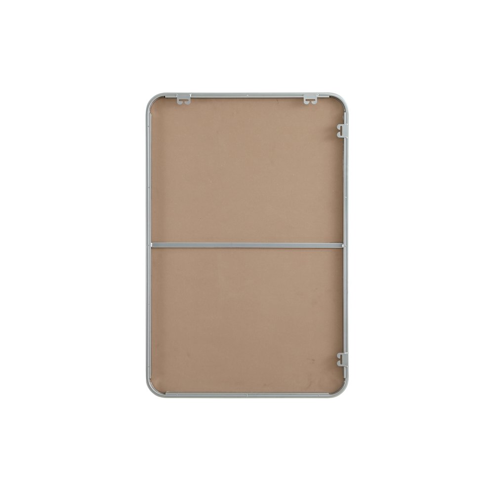 Contour Metal Rectangle Mirror 24x36 in Silver. Picture 11