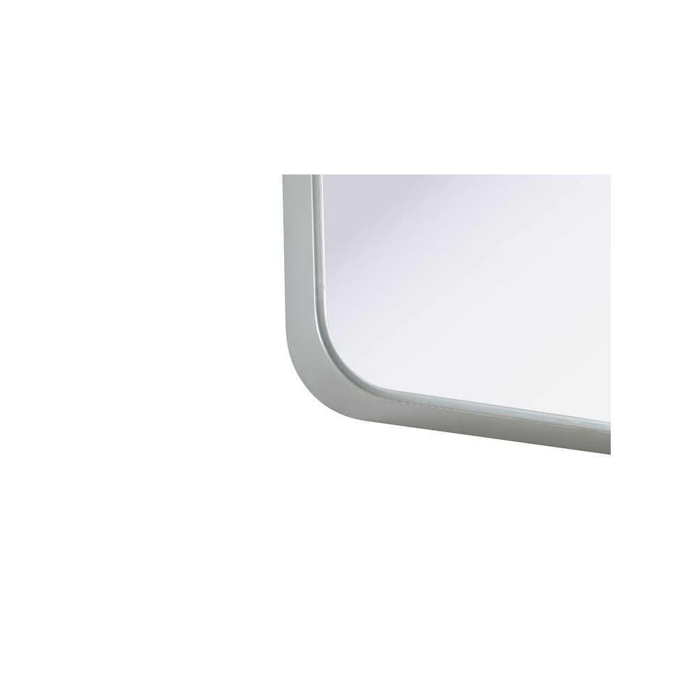 Contour Metal Rectangle Mirror 24x36 in Silver. Picture 10