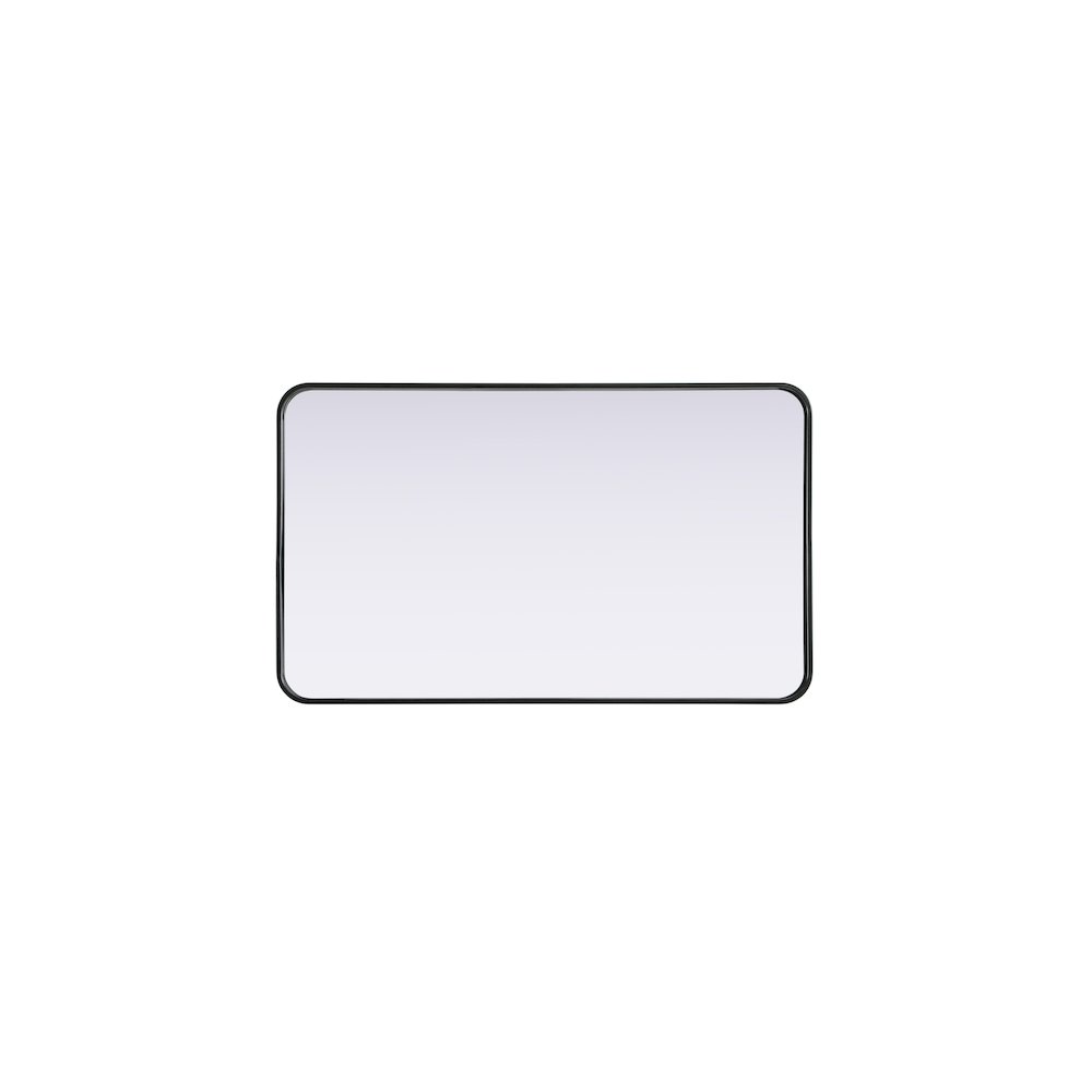 Contour Metal Rectangle Mirror 24x40 in Black. Picture 5