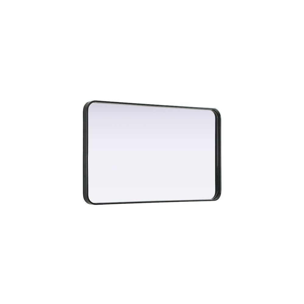 Contour Metal Rectangle Mirror 24x40 in Black. Picture 8