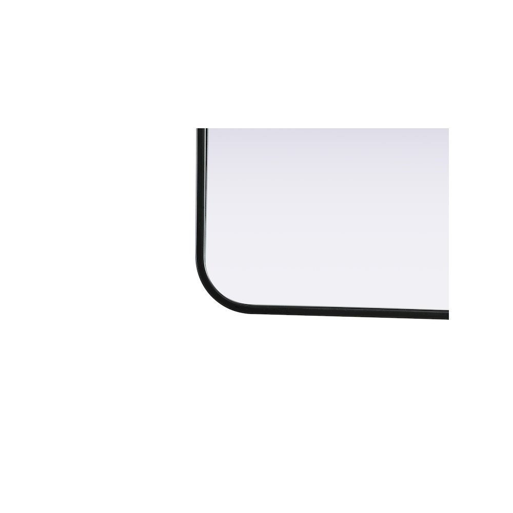 Contour Metal Rectangle Mirror 24x40 in Black. Picture 9