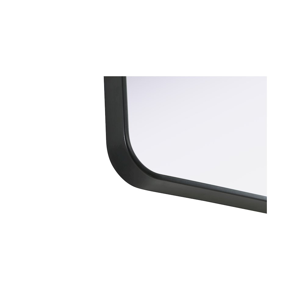 Contour Metal Rectangle Mirror 24x40 in Black. Picture 10