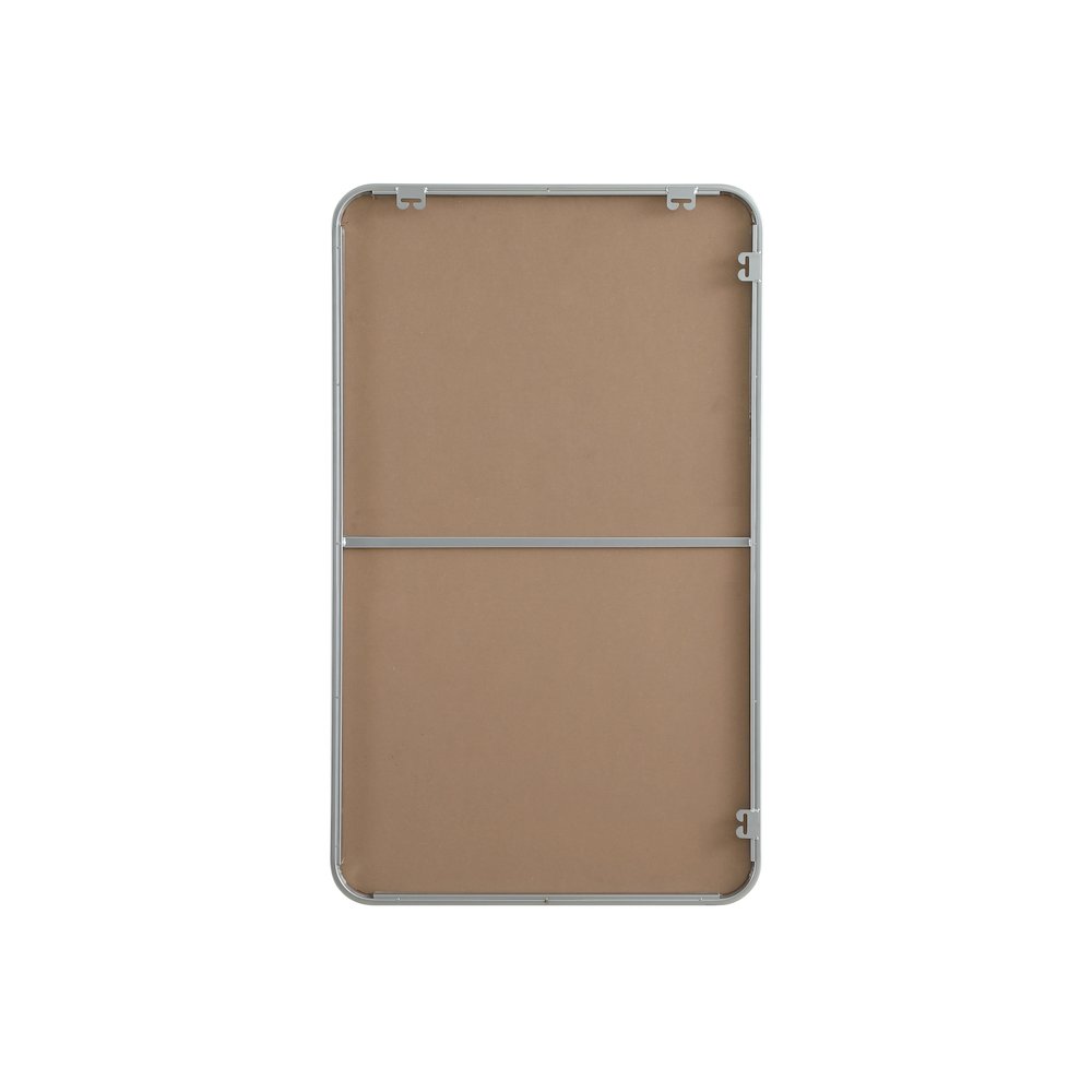 Contour Metal Rectangle Mirror 24x40 in Silver. Picture 11