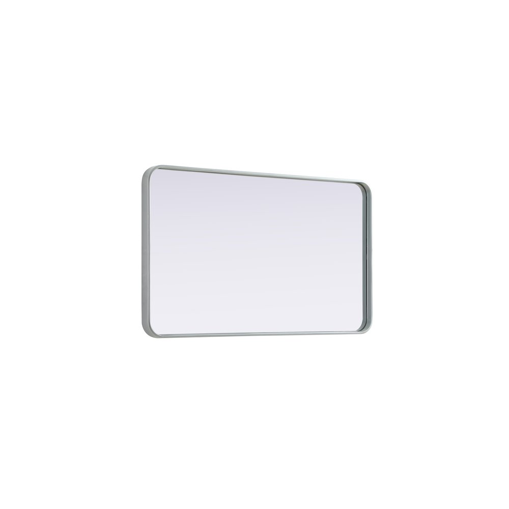 Contour Metal Rectangle Mirror 24x40 in Silver. Picture 8