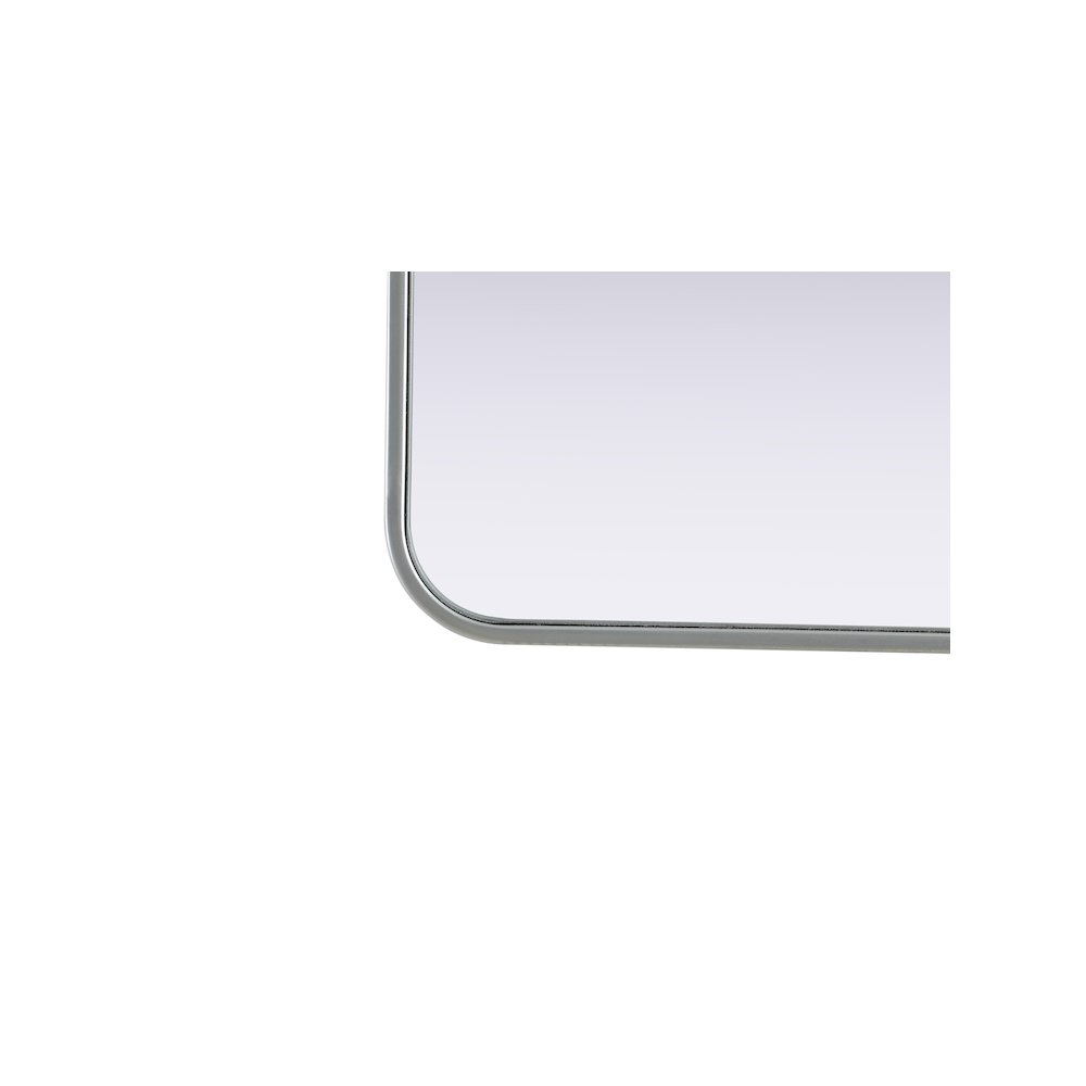 Contour Metal Rectangle Mirror 24x40 in Silver. Picture 9