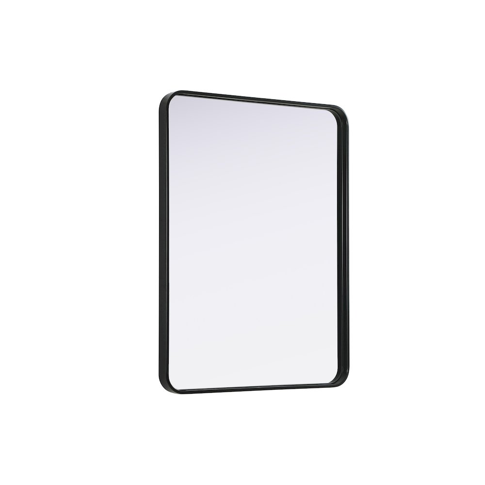 Contour Metal Rectangle Mirror 27x36 in Black. Picture 4