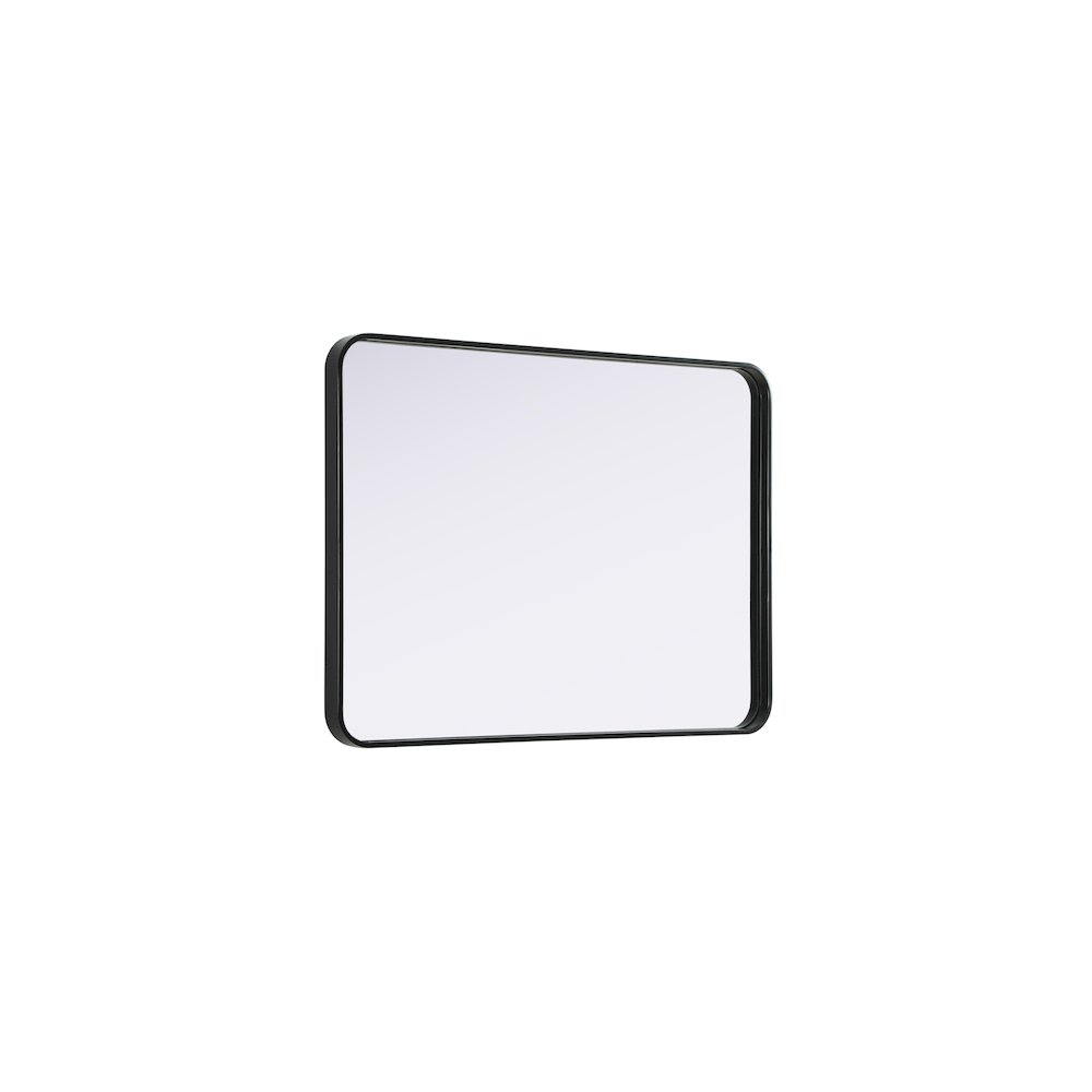 Contour Metal Rectangle Mirror 27x36 in Black. Picture 8