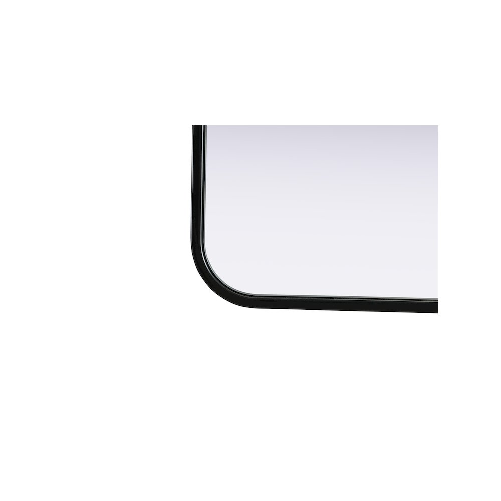 Contour Metal Rectangle Mirror 27x36 in Black. Picture 9