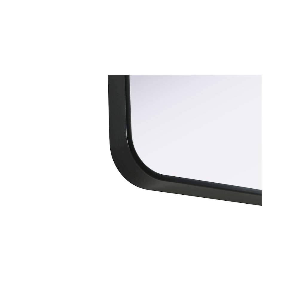 Contour Metal Rectangle Mirror 27x36 in Black. Picture 10