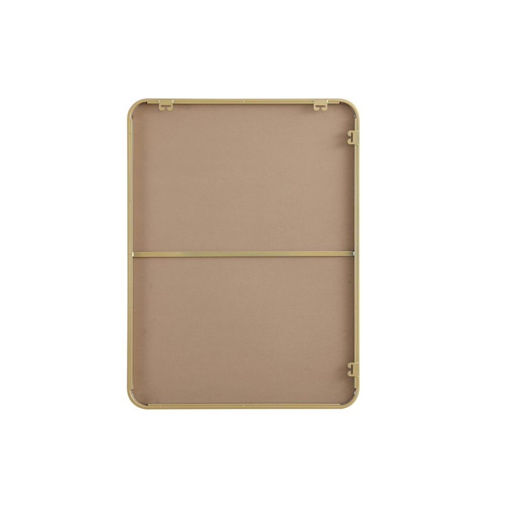 Contour Metal Rectangle Mirror 27x36 in Brass. Picture 11
