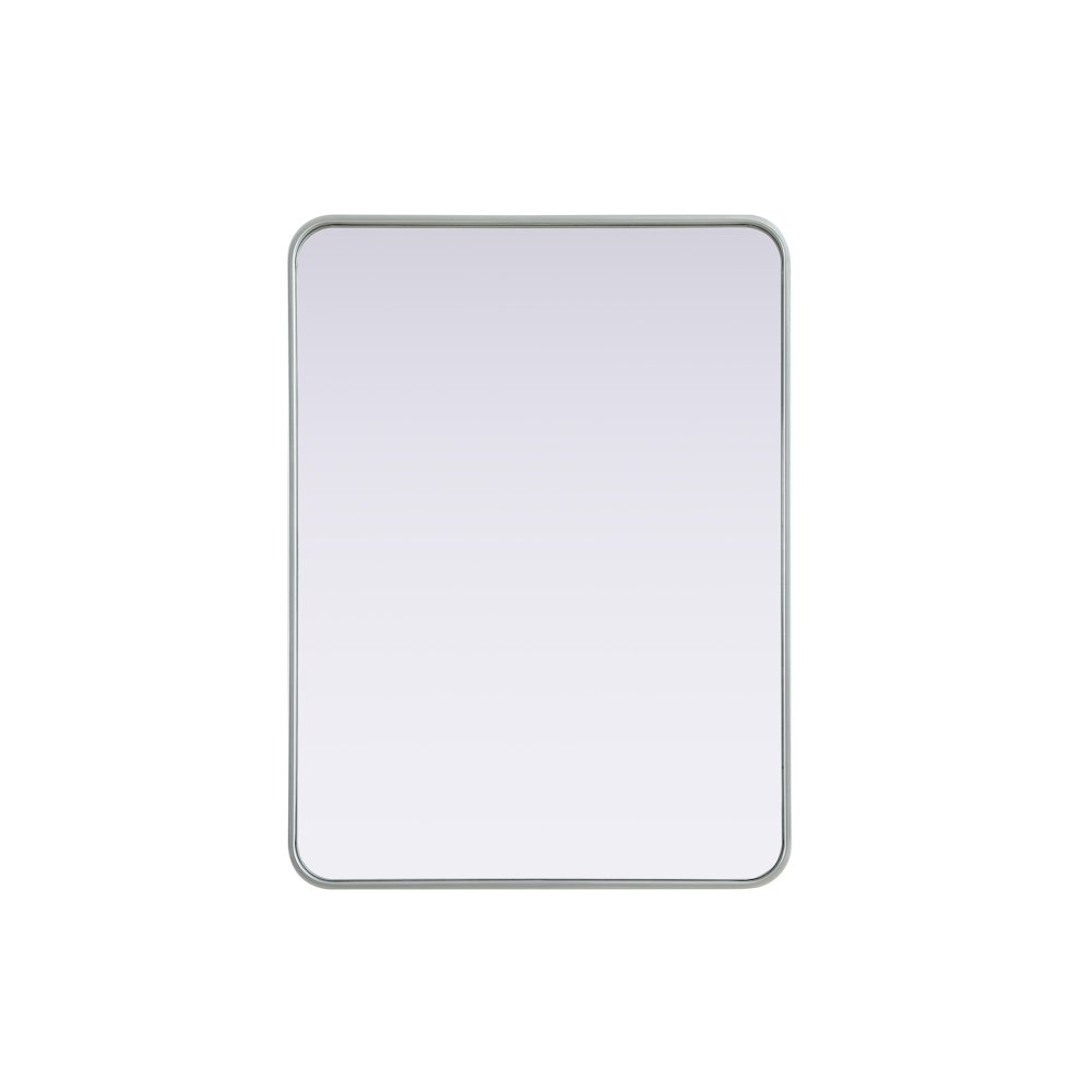 Contour Metal Rectangle Mirror 27x36 in Silver. Picture 1