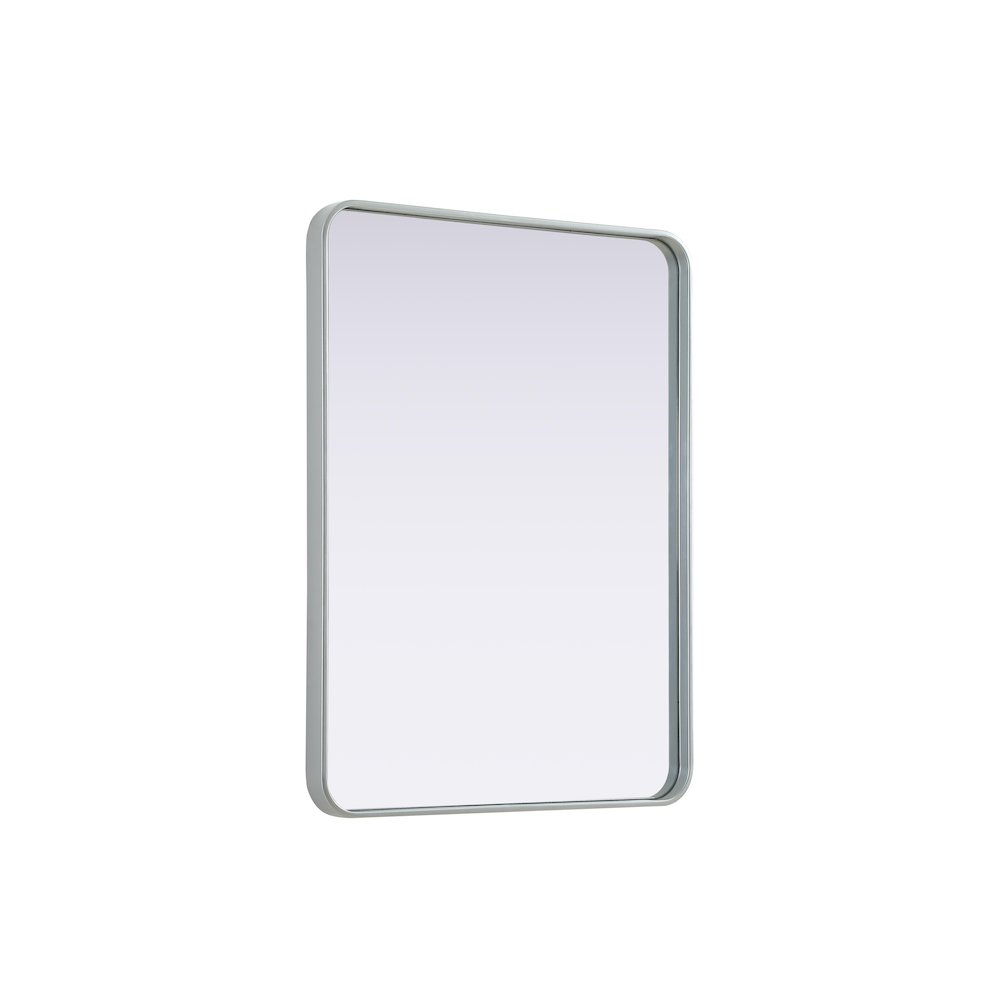 Contour Metal Rectangle Mirror 27x36 in Silver. Picture 4