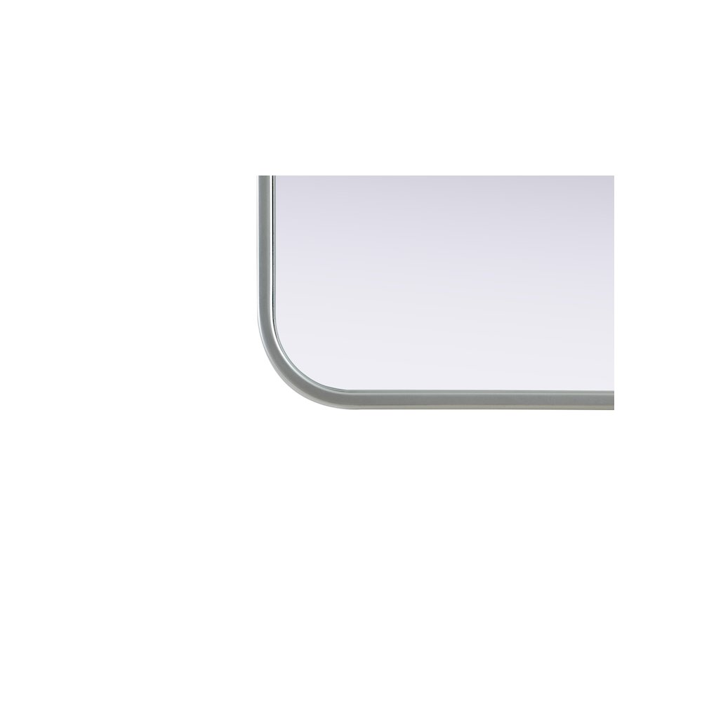 Contour Metal Rectangle Mirror 27x36 in Silver. Picture 9