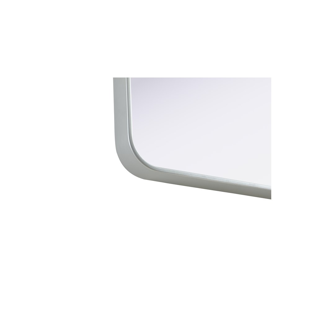 Contour Metal Rectangle Mirror 27x36 in Silver. Picture 10
