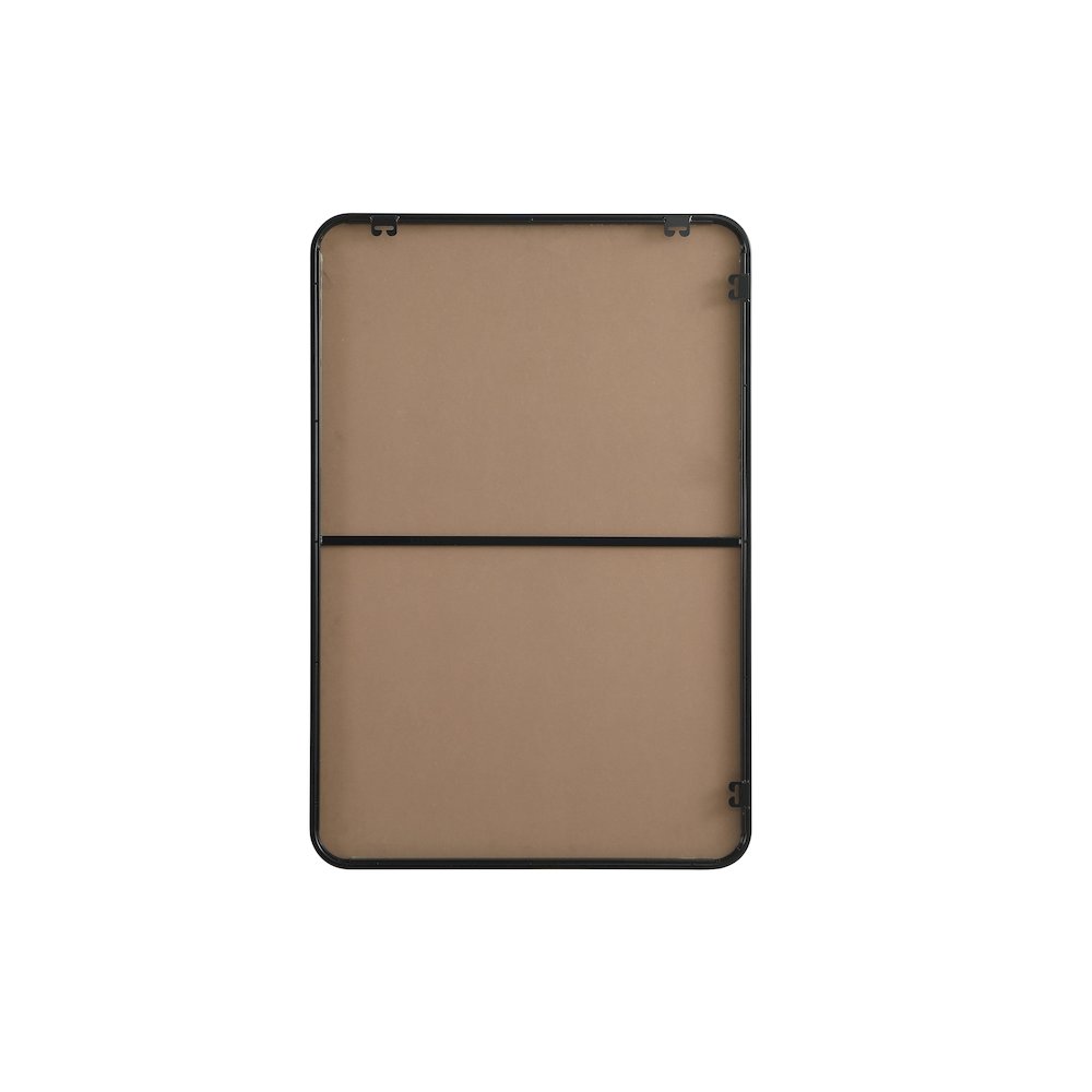 Contour Metal Rectangle Mirror 27x40 in Black. Picture 11