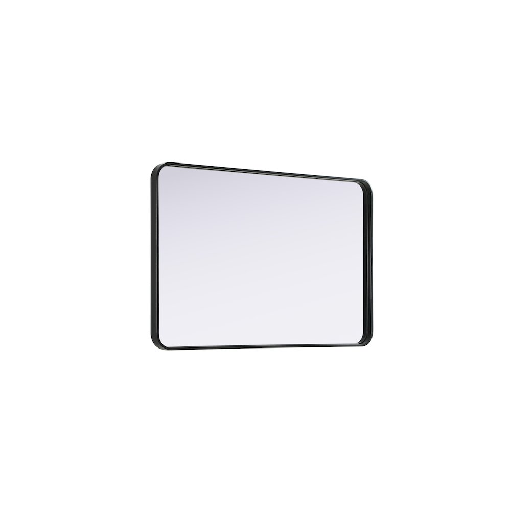 Contour Metal Rectangle Mirror 27x40 in Black. Picture 8