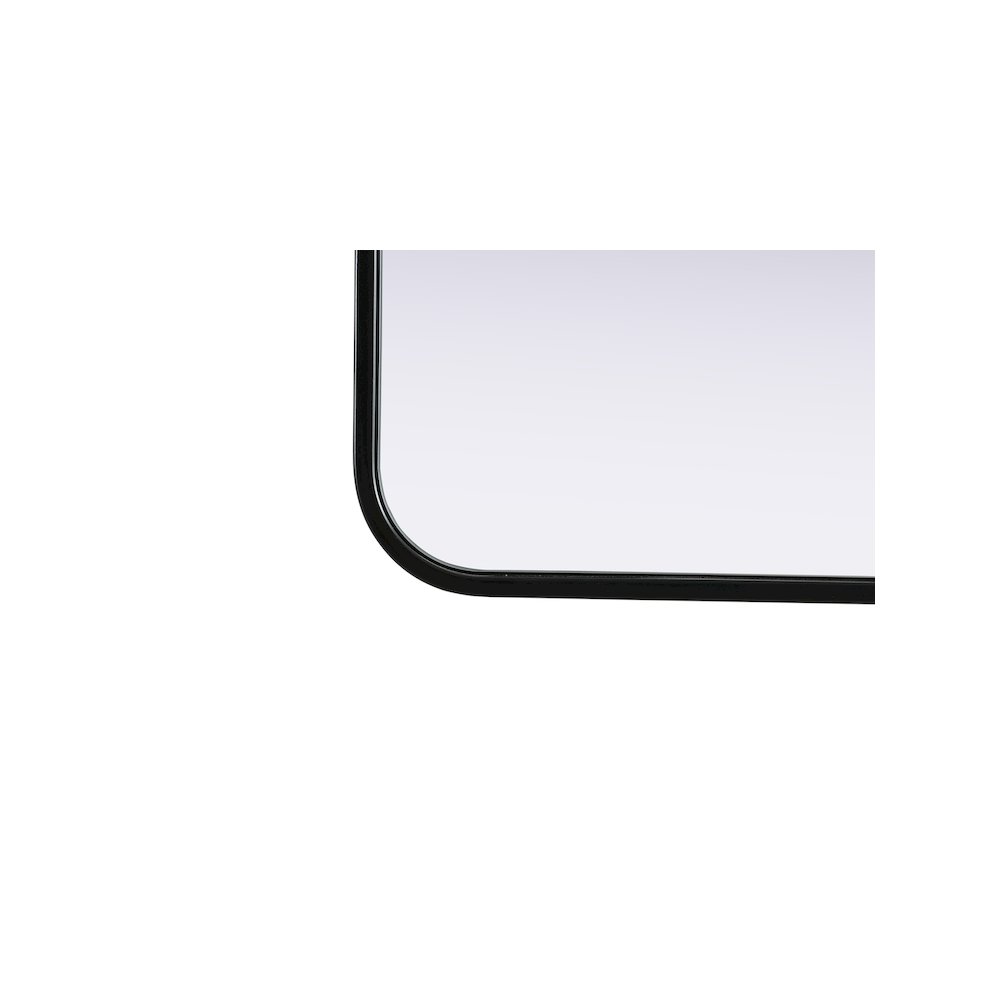 Contour Metal Rectangle Mirror 27x40 in Black. Picture 9