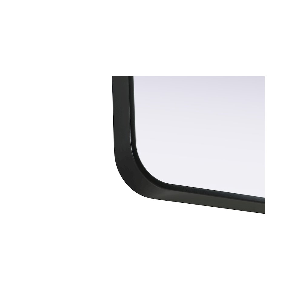 Contour Metal Rectangle Mirror 27x40 in Black. Picture 10
