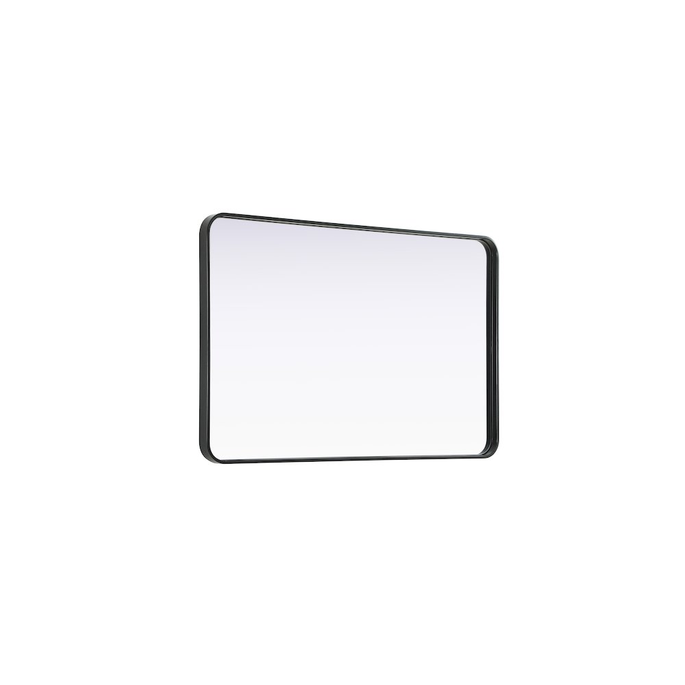 Contour Metal Rectangle Mirror 28x42 in Black. Picture 8