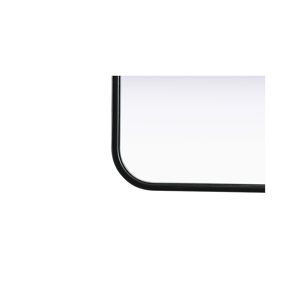 Contour Metal Rectangle Mirror 28x42 in Black. Picture 9