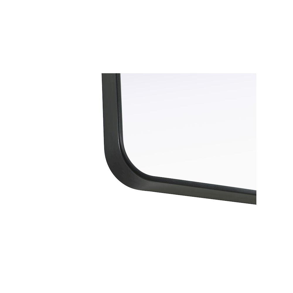 Contour Metal Rectangle Mirror 28x42 in Black. Picture 10