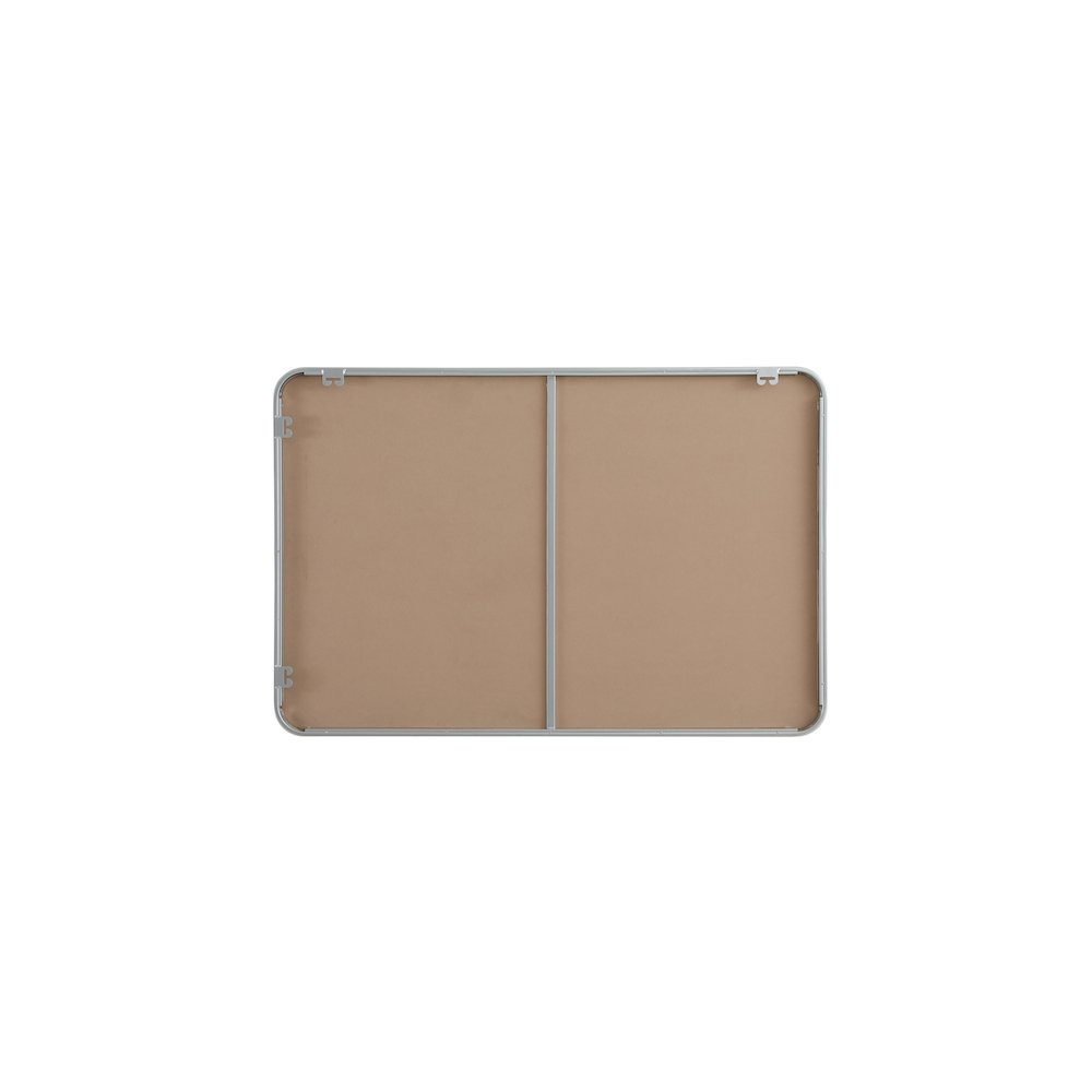 Contour Metal Rectangle Mirror 28x42 in Silver. Picture 11