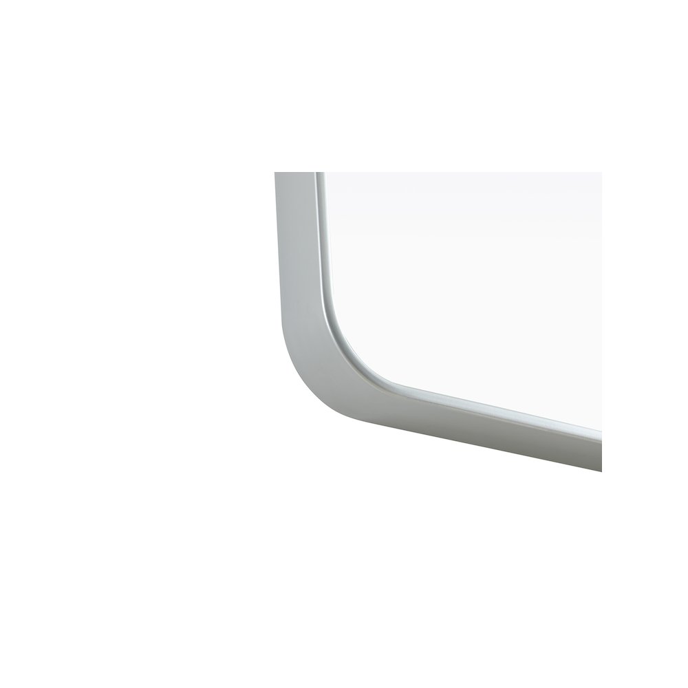 Contour Metal Rectangle Mirror 28x42 in Silver. Picture 10