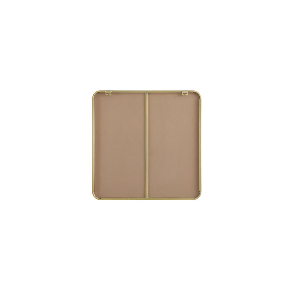 Contour Metal Square Mirror 30x30 in Brass. Picture 7